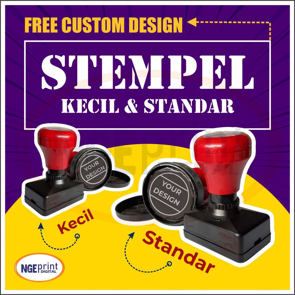 [FREE DESIGN] Stempel Custom Logo, Stempel KOTAK/BULAT/OVAL, Stempel Nama Murah, Stempel Perusahaan,