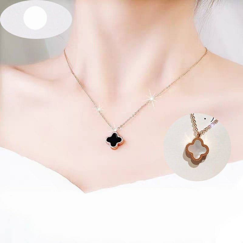 GG Kalung Daun Semanggi Rantai Titanium Sttainless Steel#KL-112
