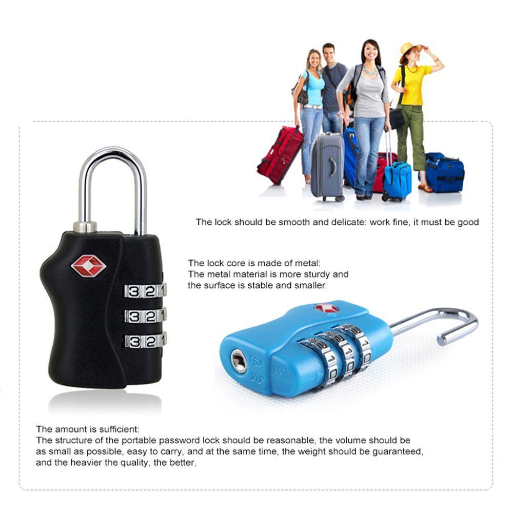 Preva TSA Customs Lock High Security Kunci Koper Kabel Portable Kunci Kombinasi Pintar