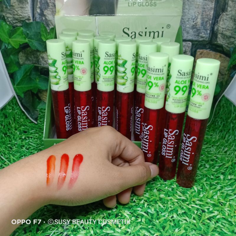 [perbok 24 pcs] Lip Tint Sasimi Aloevera