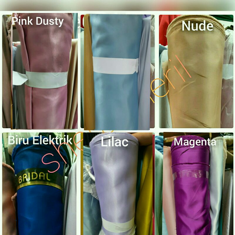 Satin Bridal. Kain Satin Bridal. Kain Satin Bridal Duchess. Satin Bridal Premium. Bahan Satin Bridal