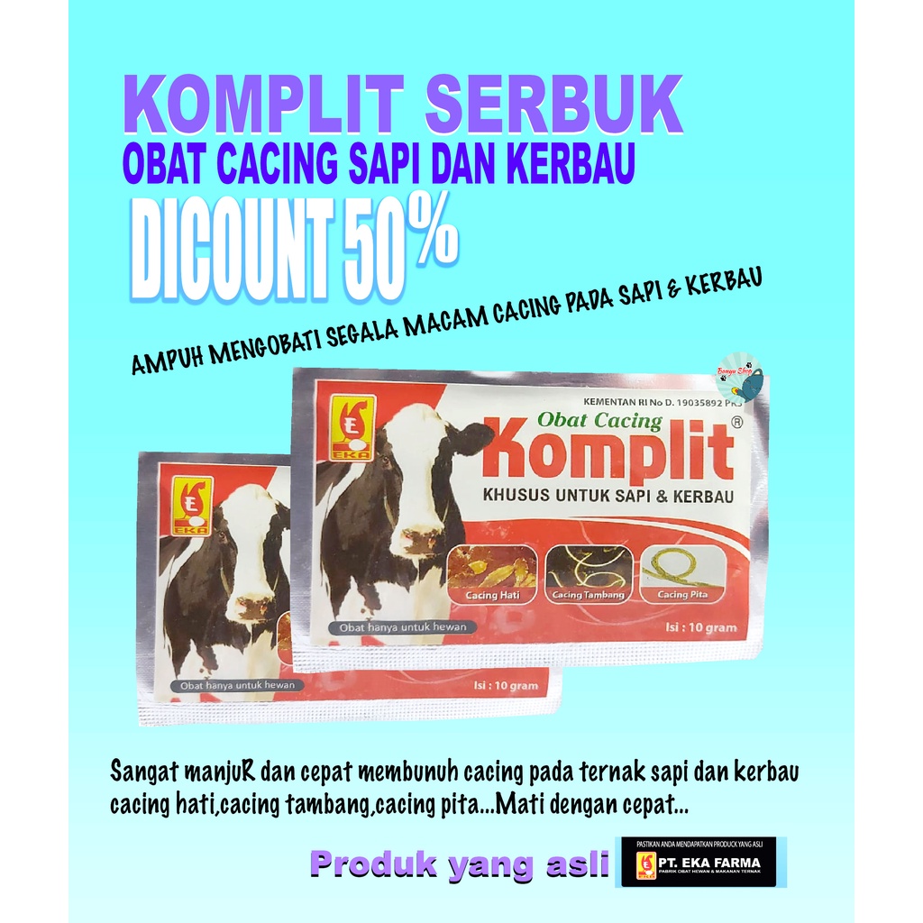 KOMPLIT-OBAT CACING SAPI-MENGOBATI SEMUA JENIS PENYAKIT CACING SAPI DAN KERBAU