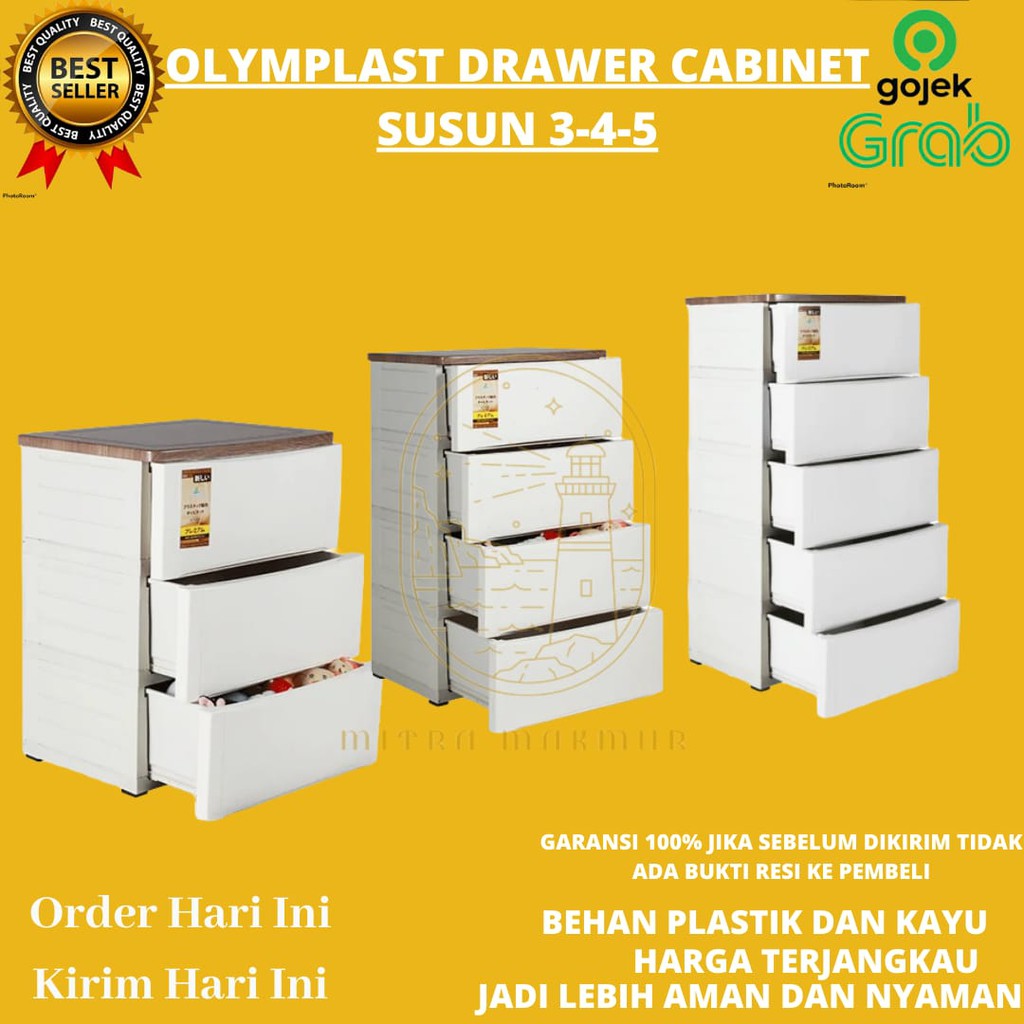 OLYMPLAST - LEMARI PLASTIK / Olymplast Drawer Cabinet Susun 3 4 5 Modern ODC 03-M ODC 04-M ODC 05-M