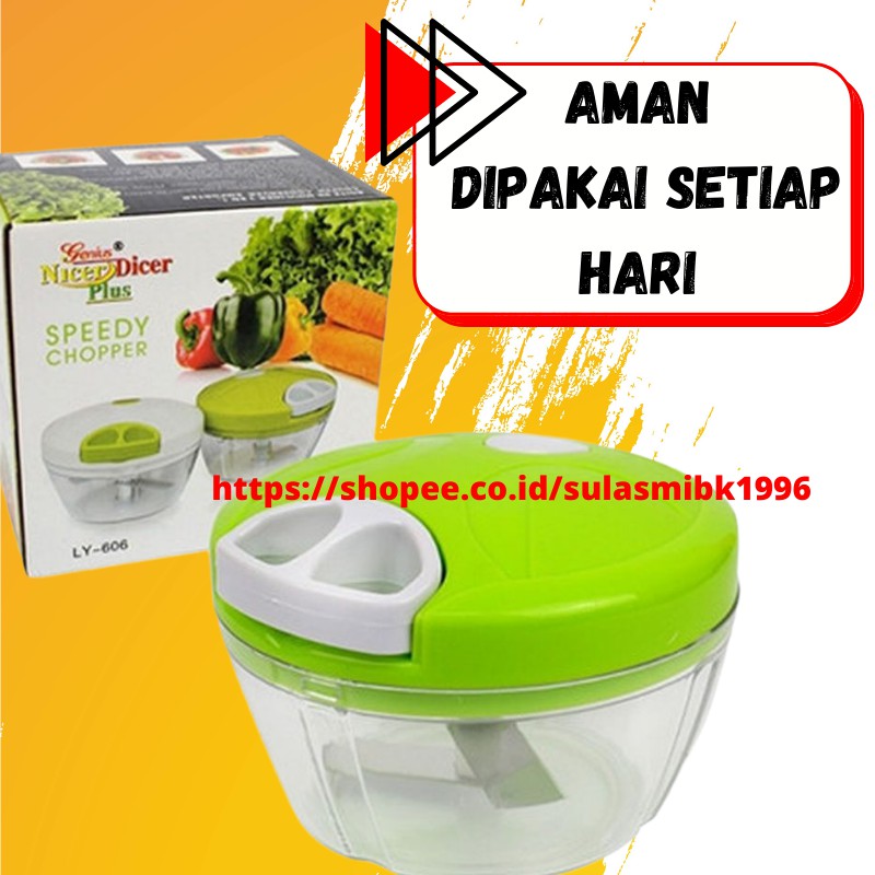 Pencacah Bawang Onion Slicer Penghalus Bawang Dan Bumbu Speedy Chopper Alat Masak Perabot Dapur