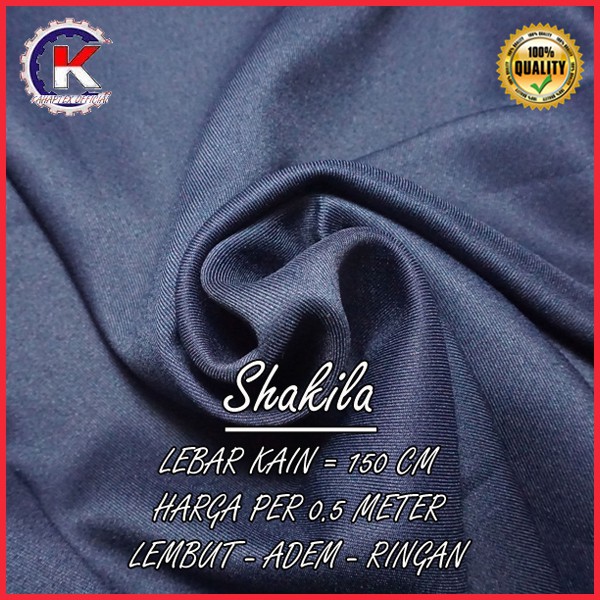 Kahaptex Bahan Kain Shakila Paris 1 Premium Polos Roll Shopee Indonesia