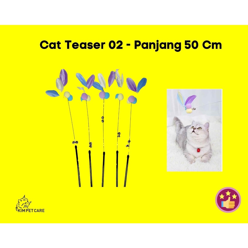 Cat Teaser Toy 02/Mainan tongkat warna warni kucing dan anjing