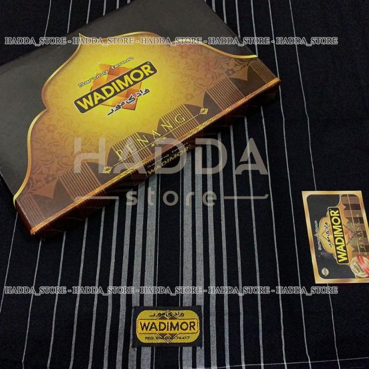 ❀ SARUNG WADIMOR POLOS HITAM NON TUMPAL - GOLD | ASLI 100% | WADIMOR HITAM PUTIH ☂