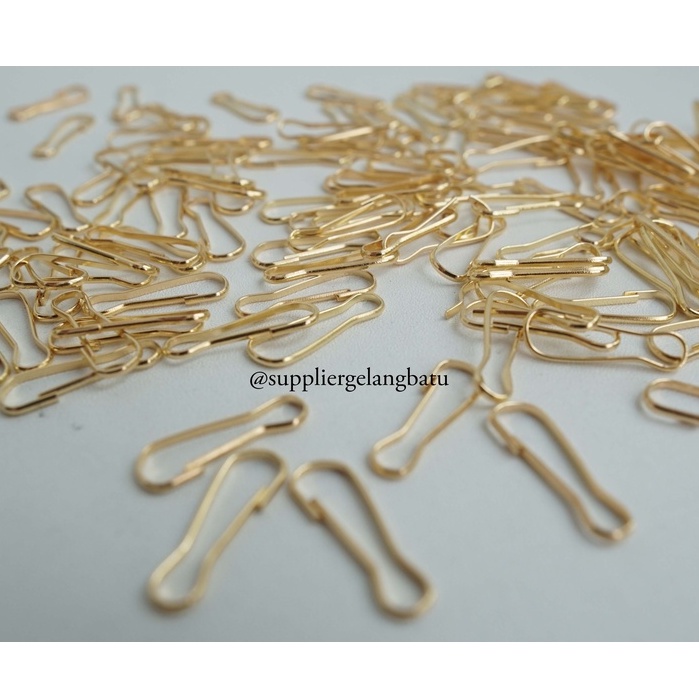 spacer Kait bohlam / kokot bohlam 18mm GOLD bahan ujung tali masker