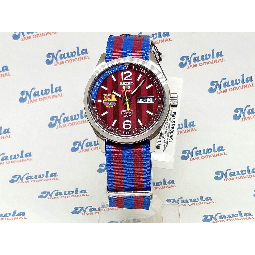 Seiko 5 Sports SRP305K1 Automatic FC Barca - Jam Tangan Pria SRP305