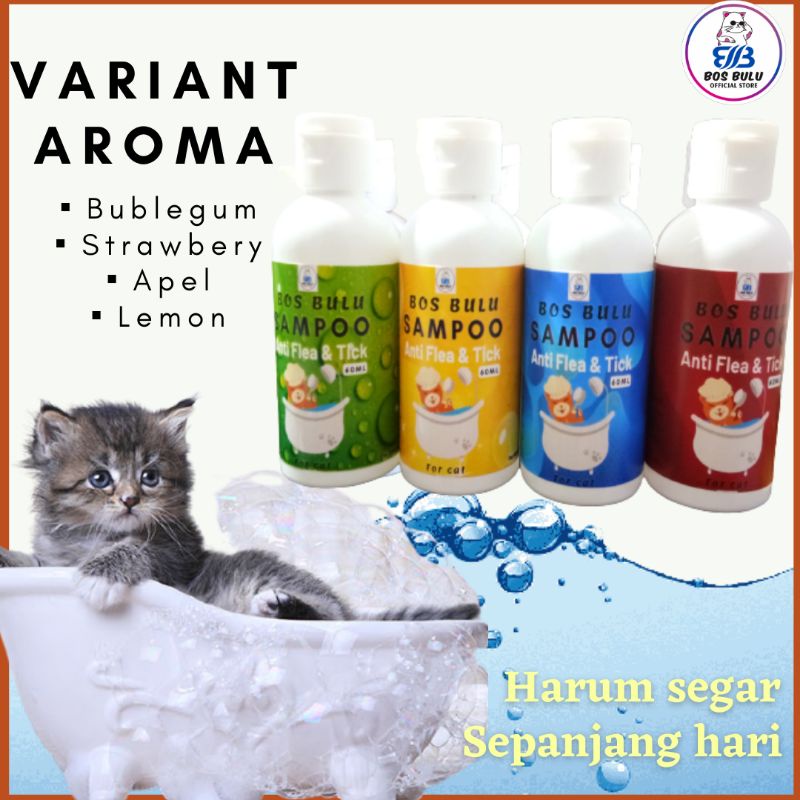 sampo anti kutu jamur bulu rontok kucing 60ml