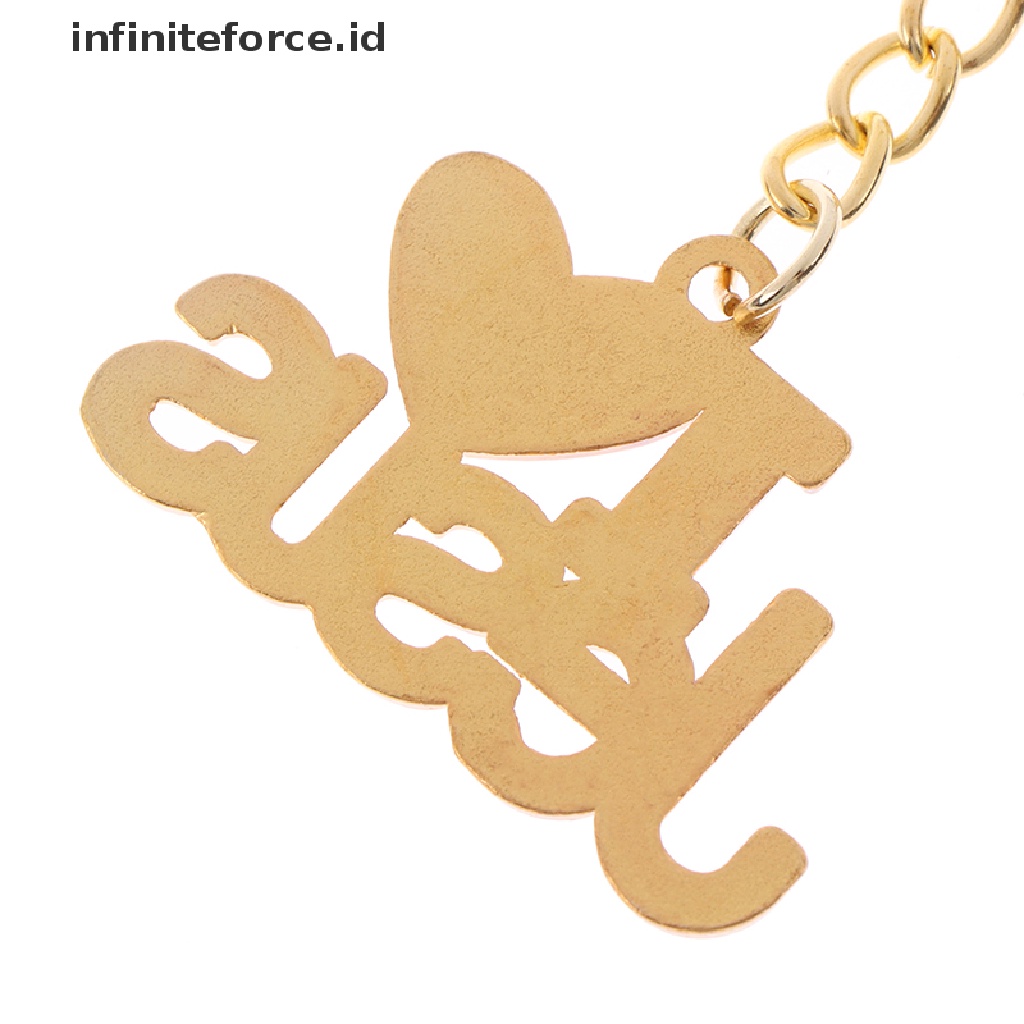 (Infiniteforce.Id) 1pc Gantungan Kunci Mobil Motif Print Tulisan I Love Jesus