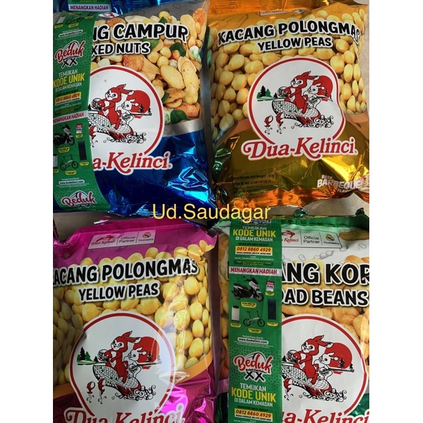 Kacang Polong / Polongmas / Koro / Mixed Nuts Dua Kelinci 65Gr