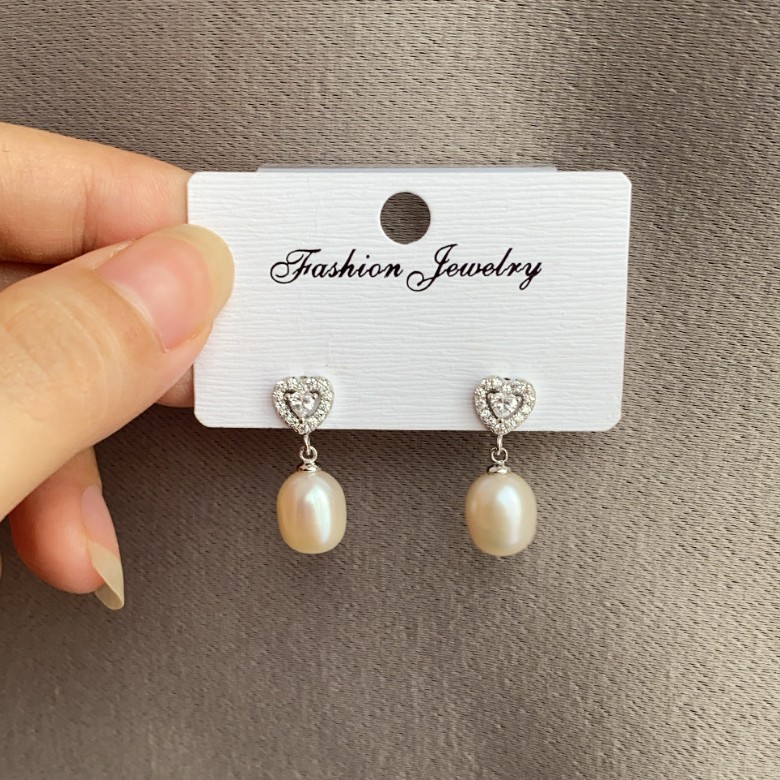 Anting Korea Mutiara Air Tawar asli Import kualitas premium bahan S925 Sterling Silver - A022