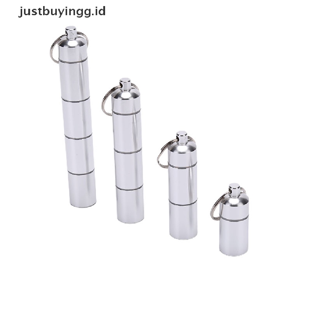 (Justbuyingg.Id) Gantungan Kunci Bentuk Kapsul 17mm Bahan Aluminum Anti Air