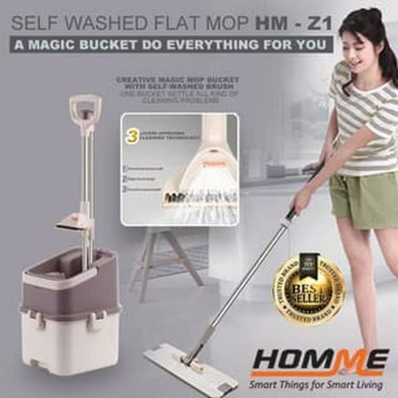 [ SALE ] Homme Flat Mop HM-Z1 Alat Pel Pembersih Lantai