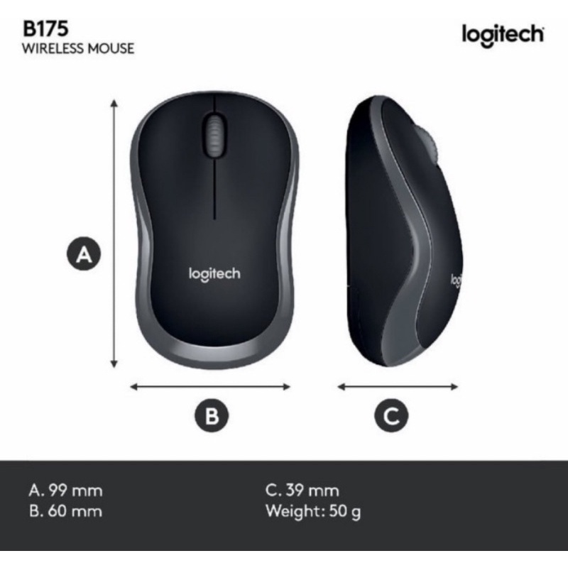 Logitech B175  Wireless Mouse ( Garansi Resmi )