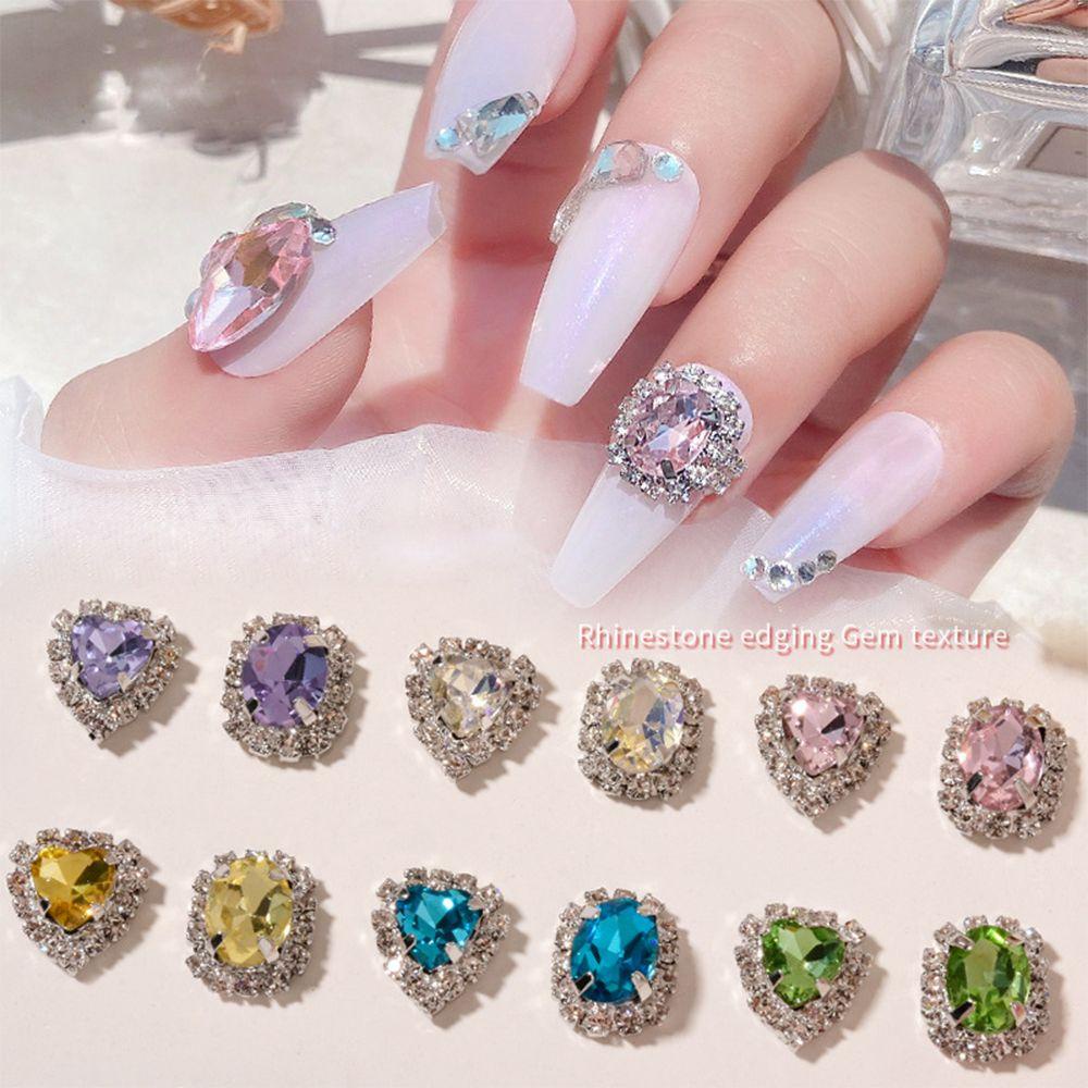 Preva Nail Art Diamond Top Quality Kristal Zircon Berbentuk Hati