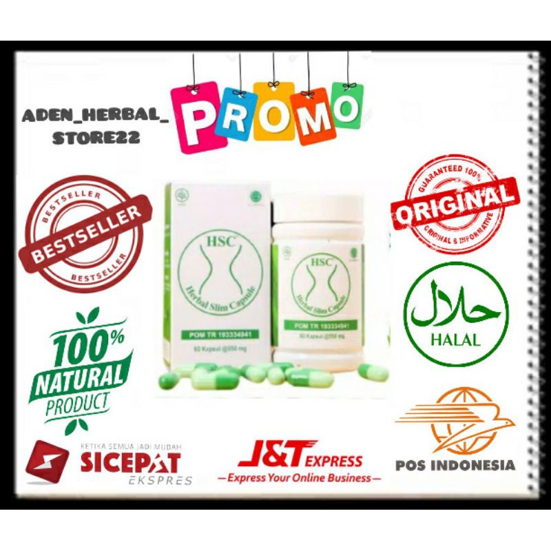 HSC Slimming Capsules HSC Herbal Slim Capsule Obat Pelangsing Badan Asli Original Terbaik