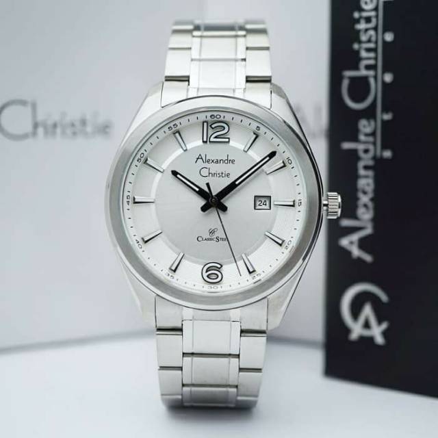 Jam Tangan Pria Alexandre Christie 8583 Silver Putih