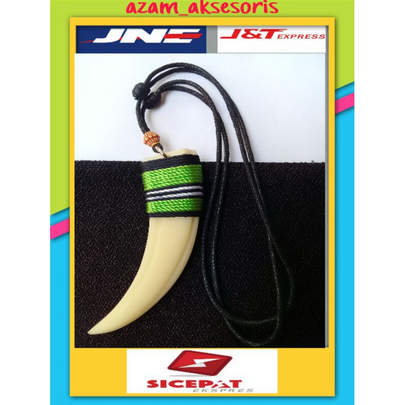 kalung taring macan harimau/resin