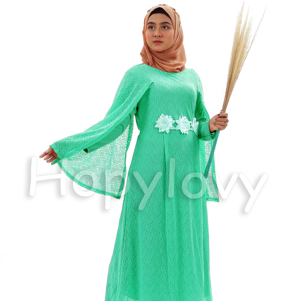 HOPYLOVY - Gamis Brukat Wanita Maxi Regina