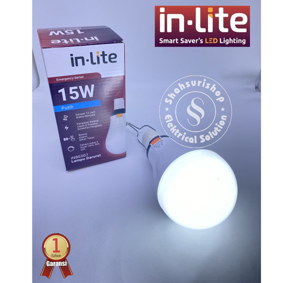 INLITE EMERGENCY LED BULB INBE007 15 WATT 15W LAMPU DARURAT