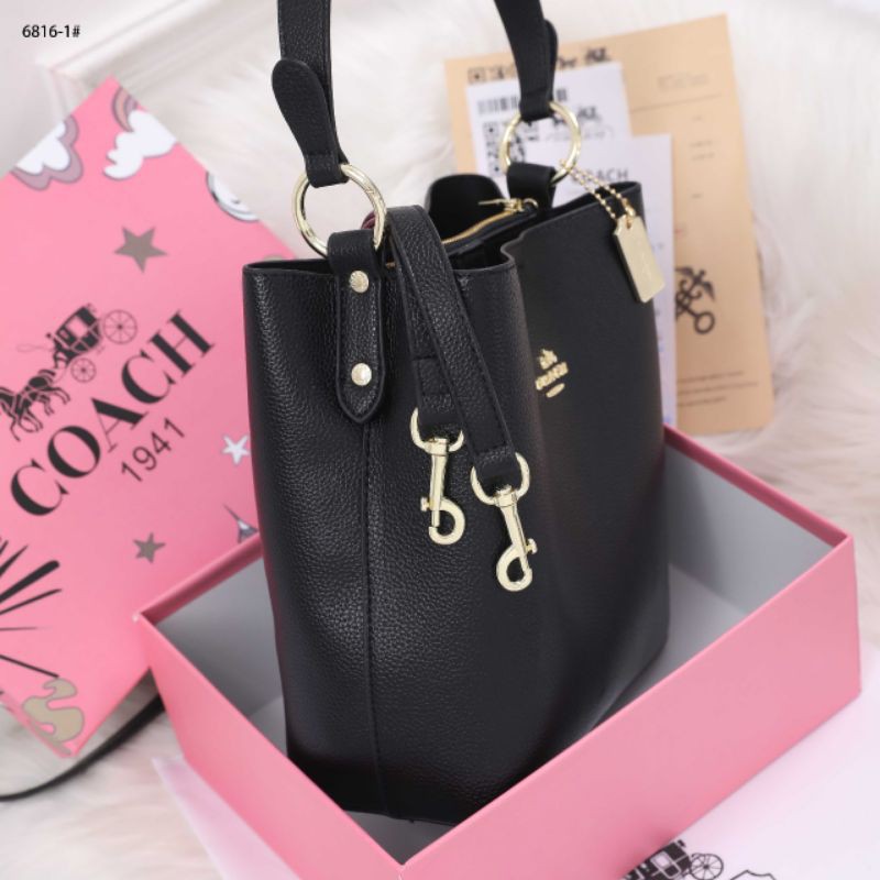 Coach Small Town Bucket Bag in Leather #6816-1