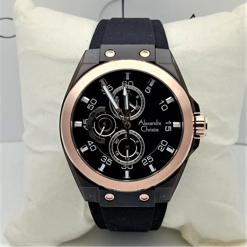 Alexandre Christie AC 6546 Rose Gold Black