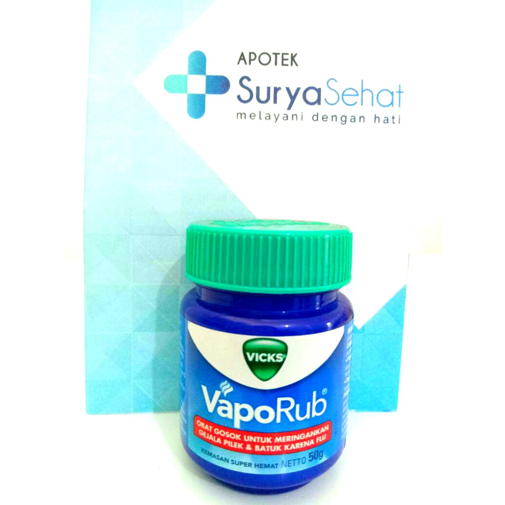 VICKS VAPORUB 10 gr / 25 gr / 50 gr Balsem Menthol Hangat dan Melegakan - Apotek Surya Sehat