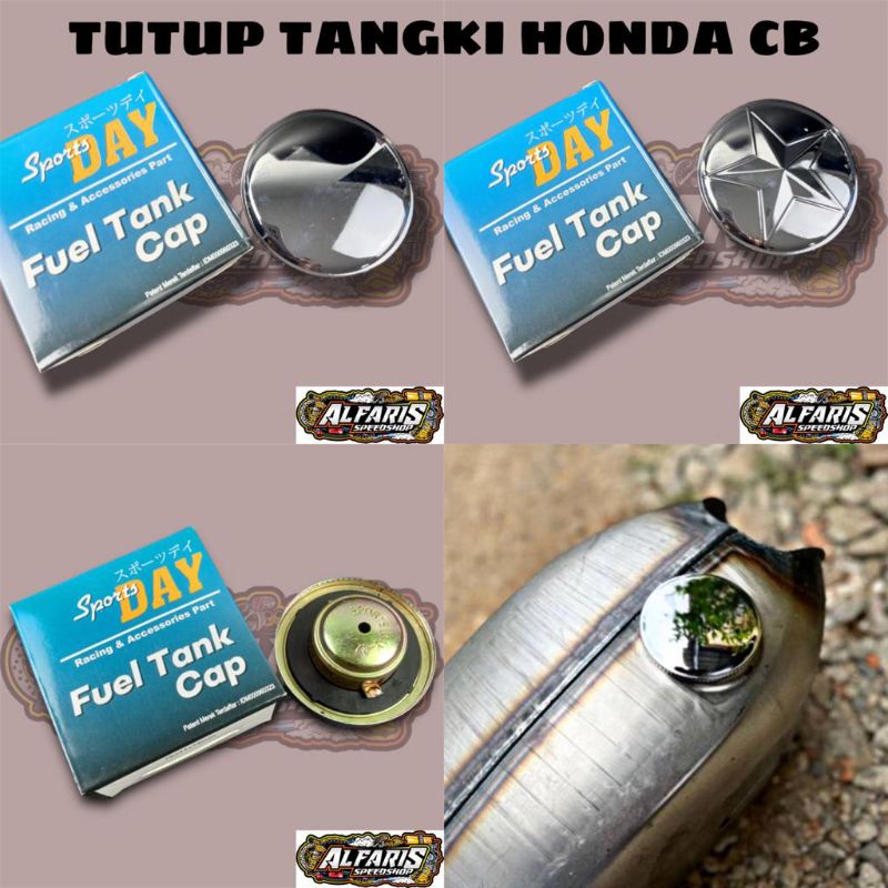 TUTUP TANGKI HONDA CB DAY IMPORT CROM TUTUP TANGKI CB CROM MERK DAY IMPORT