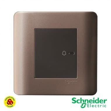 SCHNEIDER SAKLAR BELL ZENCELO E8431BP1 SZ BELL SWITCH 1 GANG SIL BRONZ