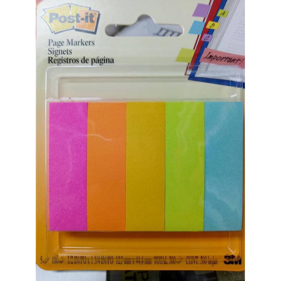 

POST IT PAGE MARKER 5 COLOURS 3M POWER SEAL EXCLUSIVE