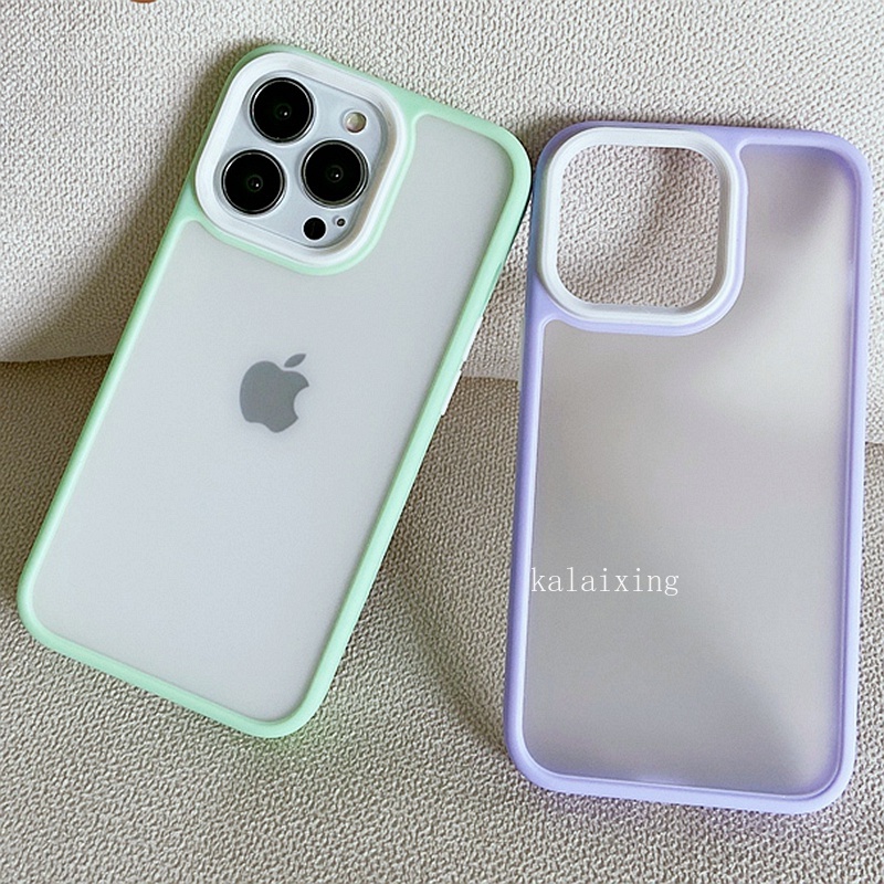 Hard Case Tahan Sidik Jari Warna Permen Untuk Iphone 11 Pro Max Xr X Xs Max 7plus 8plus