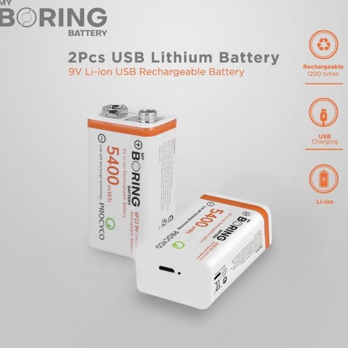 [Ready] My Boring 9V Rechargeable 2 Pack Li-Ion Battery 5400 Mwh Battery Build [Baterai]