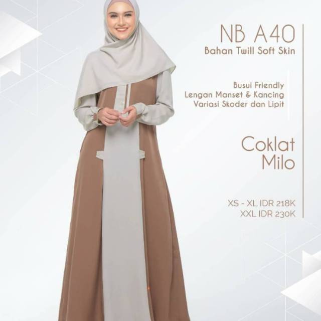 Gamis Nibras NBA40 Coklat Milo