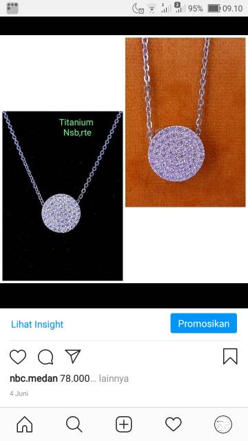 Kalung titanium,tidak luntur