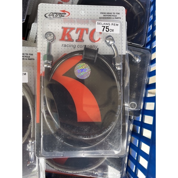 SELANG REM TDR KTC DEPAN ATAU BELAKANG ORIGINAL DAN AEROMOTIVE SCOOPY BEAT VARIO 125 150 MIO FINO SUPRA TIGER RX KING JUPITER VEGA F1ZR (NMAX AEROX KLX PCX TIDAK BISA)-Ktc hitam 75