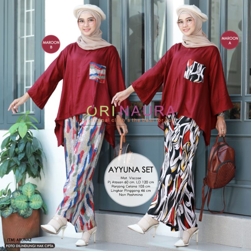 SETELAN DEWASA/AYYUNA SET ORIGINAL BY ORI NAURA