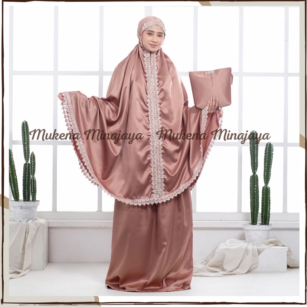 Mukena Dewasa Renda Mewah Nirmala 2 In 1 Jumbo Daily Traveling  Sutra Velvet Premium Fashion Mukenah Dewasa Lesti Muslim Terbaru