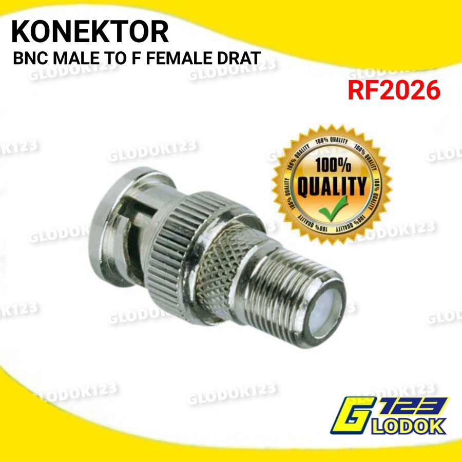 Konektor BNC Male Plug To F Type Female Jack TV Adaptor RF2026