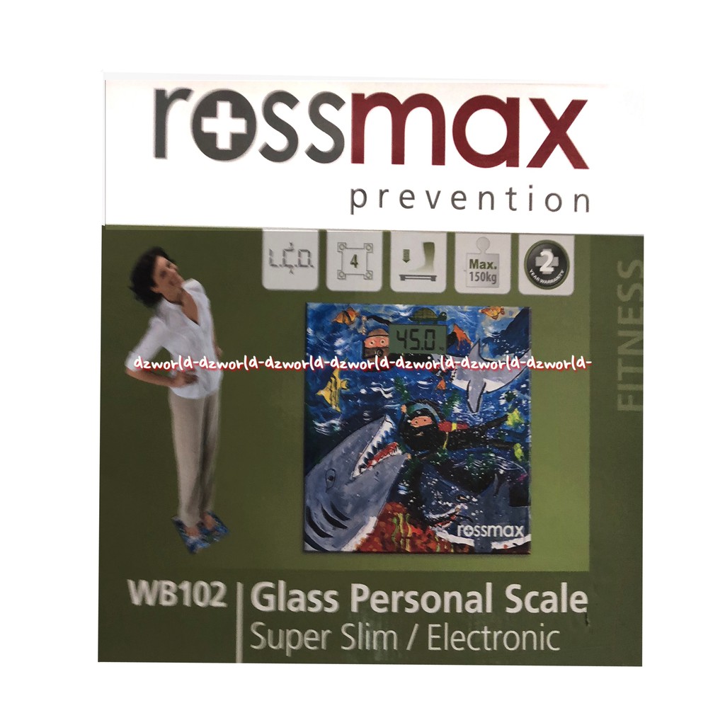 Rossmax Prevention Glass Personal Scale WB102 Timbangan Digital