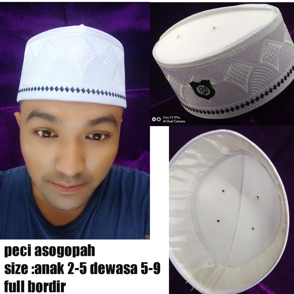 peci asogopah/full/bordir/harga/grosir