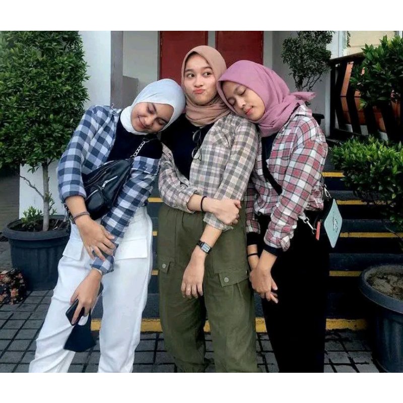 atasan wanita kemeja flanel wanita flannel wanita kemeja kotak kotak wanita flanel