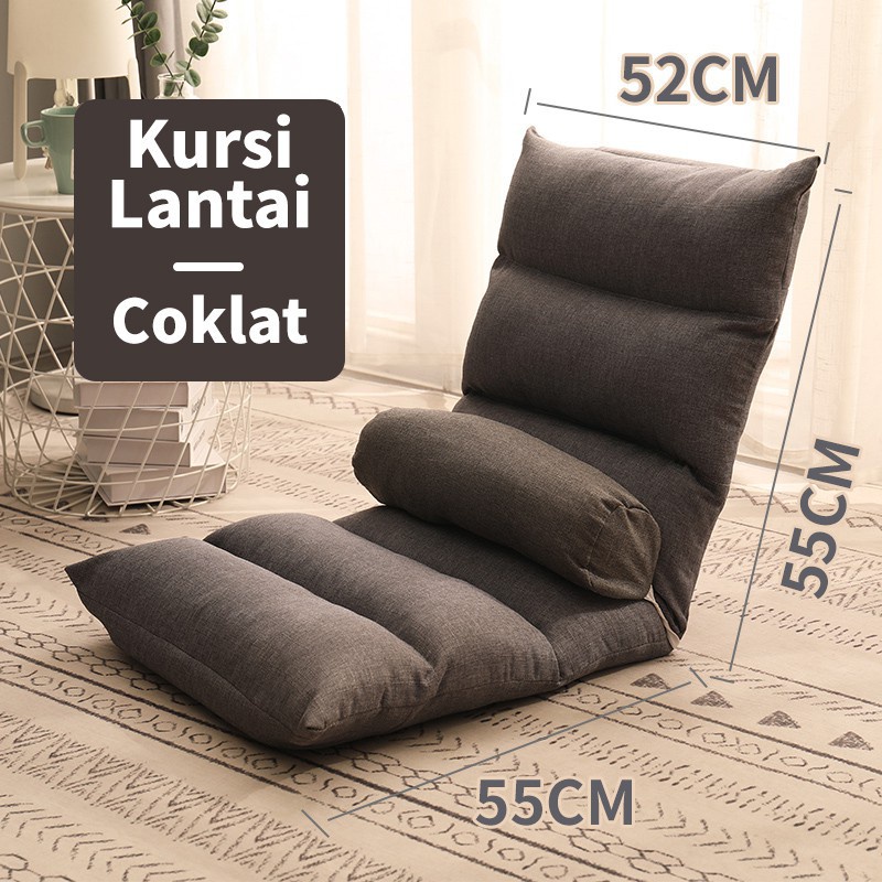 Lazy Sofa Bed Kursi Lesehan Lipat Bantal Santai Bangku Lantai Plus Bantalan