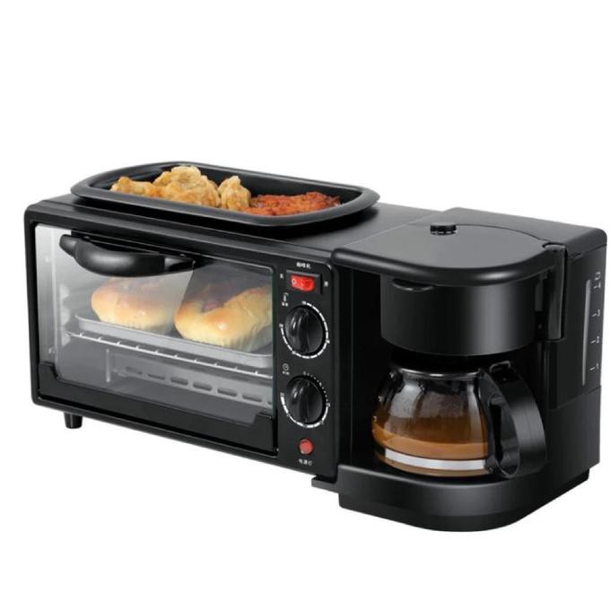 3 In 1 Breakfast Machine , Coffee Maker , Frying Pan Rosemerywhite