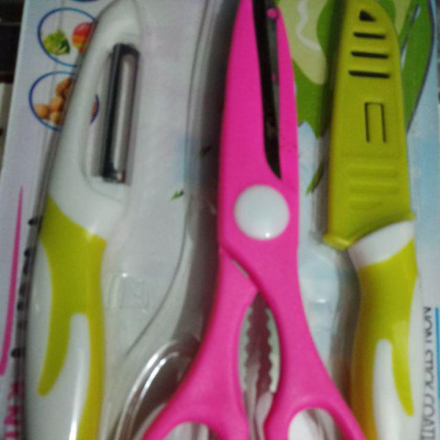 Pisau Set 3 Jenis Talenan Bukaan Kaleng Dan Filler Serba Guna