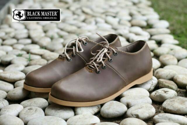 SEPATU KERJA KANTOR KULIT MURAH BLACKMASTER BRODO LOW