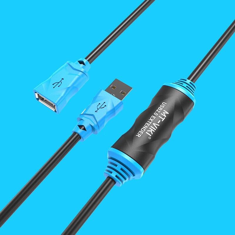 Usb A 2.0 extension cable netline 30m active 480Mbps with amplifier - Kabel usb2.0 female-male extender aktif 30 meter