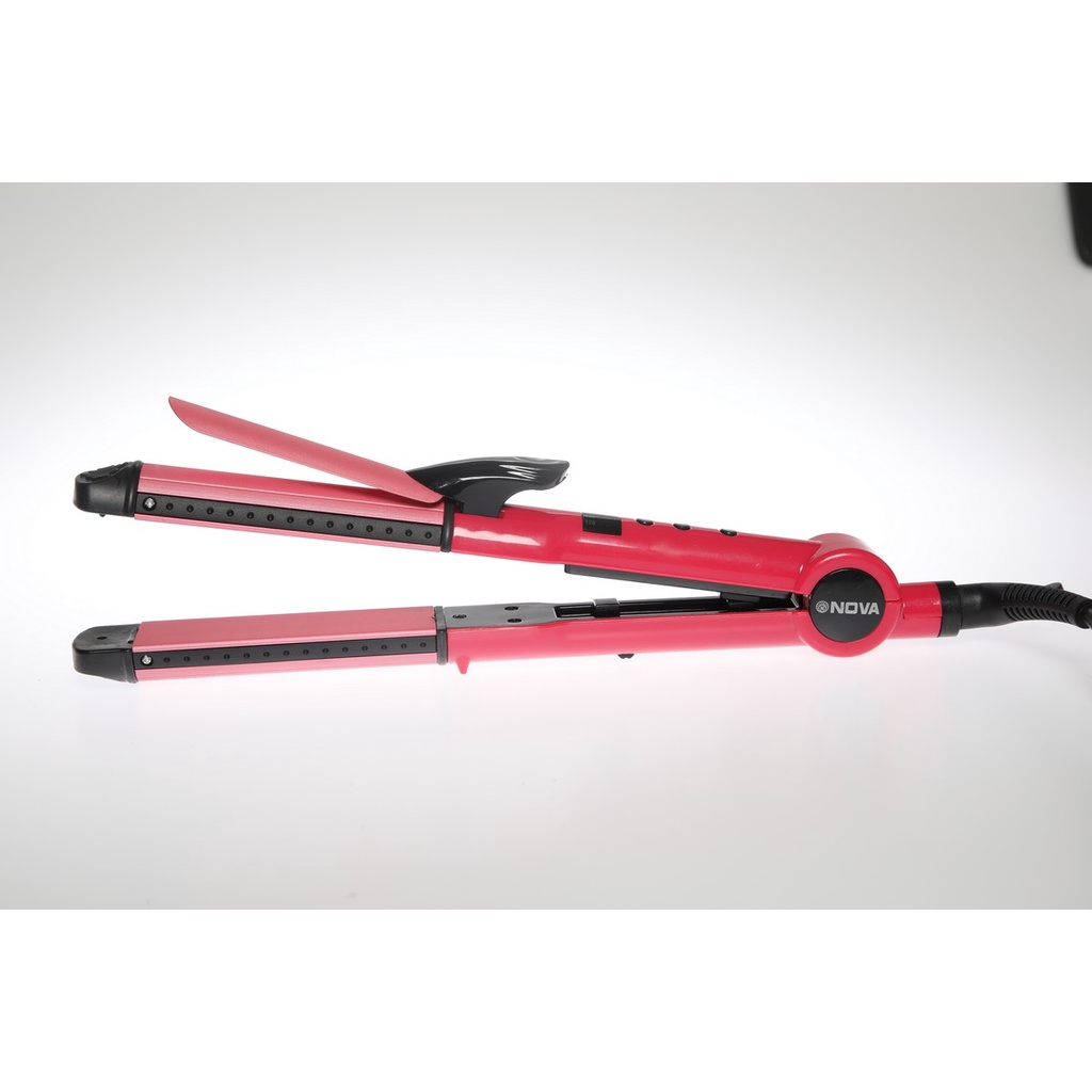 Catok Rambut NOVA 2 In 1 Professiona Hair Iron Clip NOVA-6868