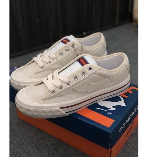 Langsung Beliii.. [100% Original] Sepatu Compass Retrograde Low High Black white / Cream / Blue Gum 